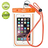iPhone6/Samsung 防水ケース EOTW® 防水携帯ケース 救助用ネックストラップ付属　IPX8 オレンジ